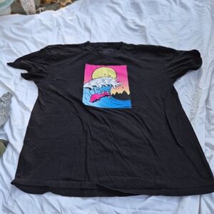 Pink Dolphin Mens Black Short Sleeve Graphic T Shirt Size XXL